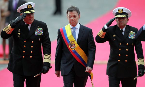 «La palabra guerra no está en mi diccionario», dijo Santos