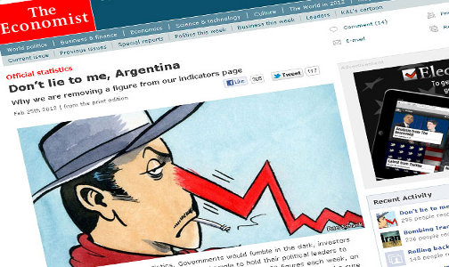 The Economist deja de publicar estadísticas oficiales del país