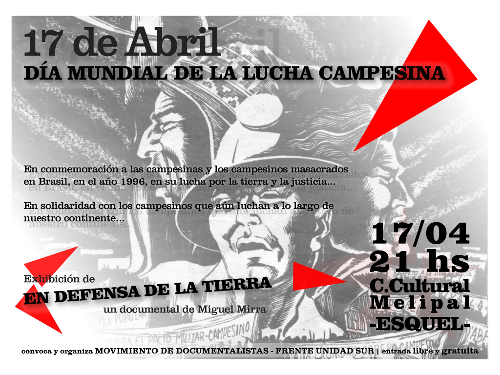 El martes se conmemora el Día Mundial de las Luchas Campesinas
