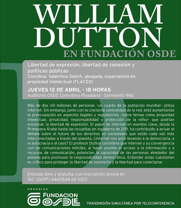 Conferencia «Libertad de expresión, libertad de conexión y políticas públicas»