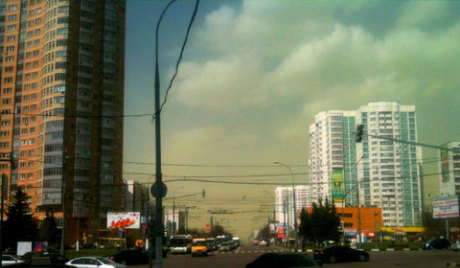 Alarma en Moscú por la presencia de nubes verdes