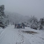 autos en la nieve