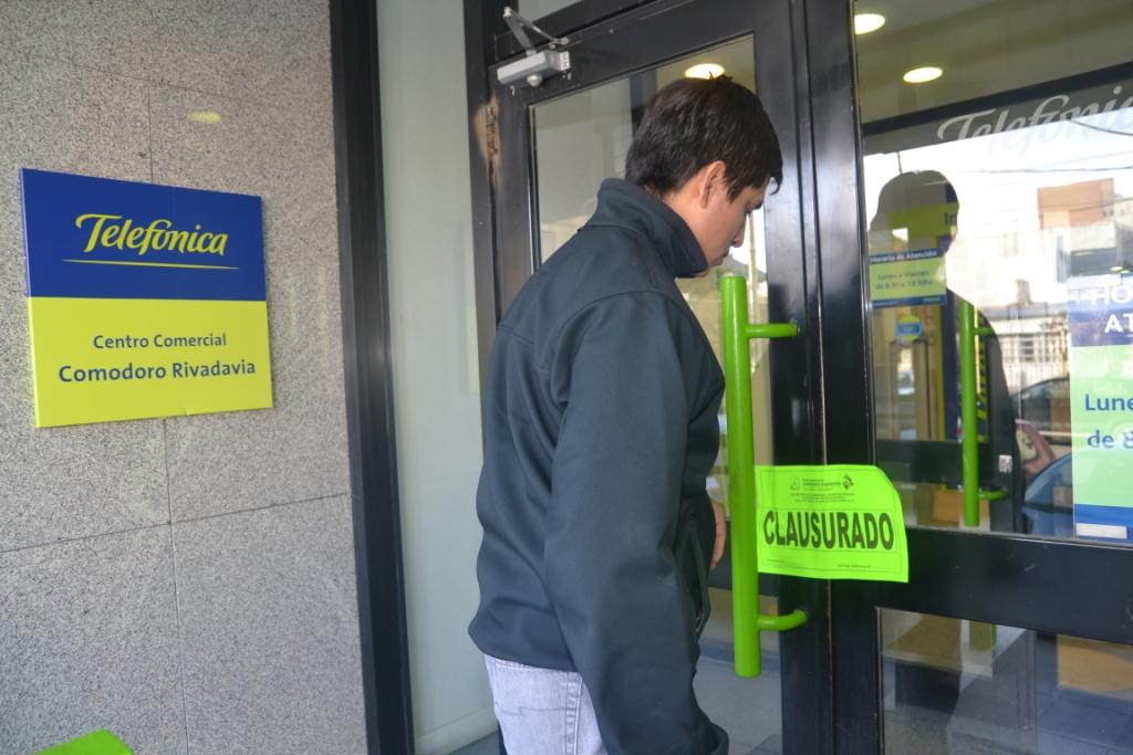 Clausuraron local de ‘Telefónica’ por irregularidades