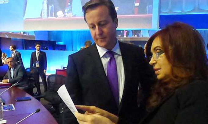 Cristina y Cameron tuvieron un cruce por Malvinas en el G-20