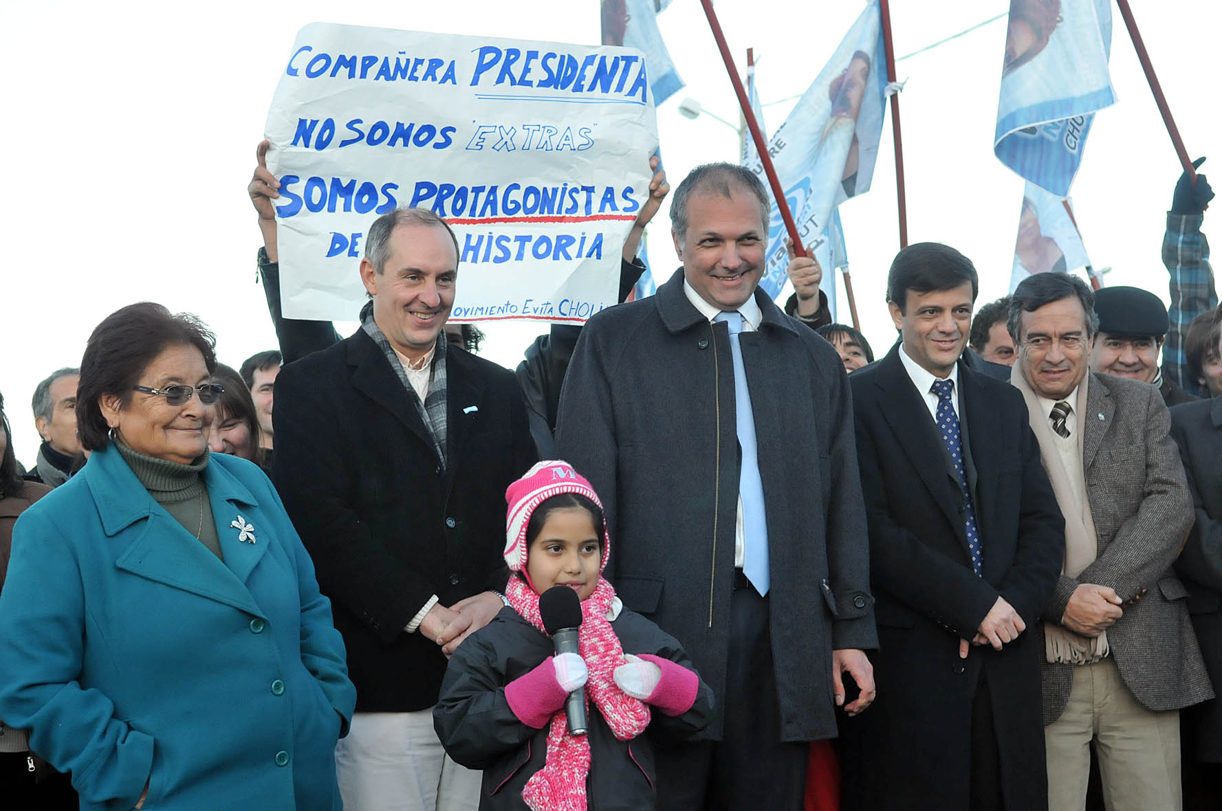 Buzzi y Cristina inauguraron el acceso a Cholila