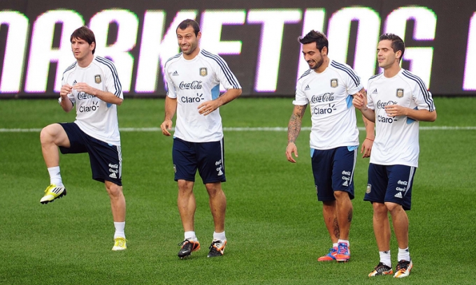 La selección entrenó antes de jugar con Brasil