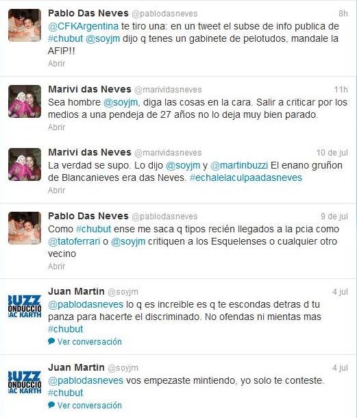 Arde el Twitter en Chubut