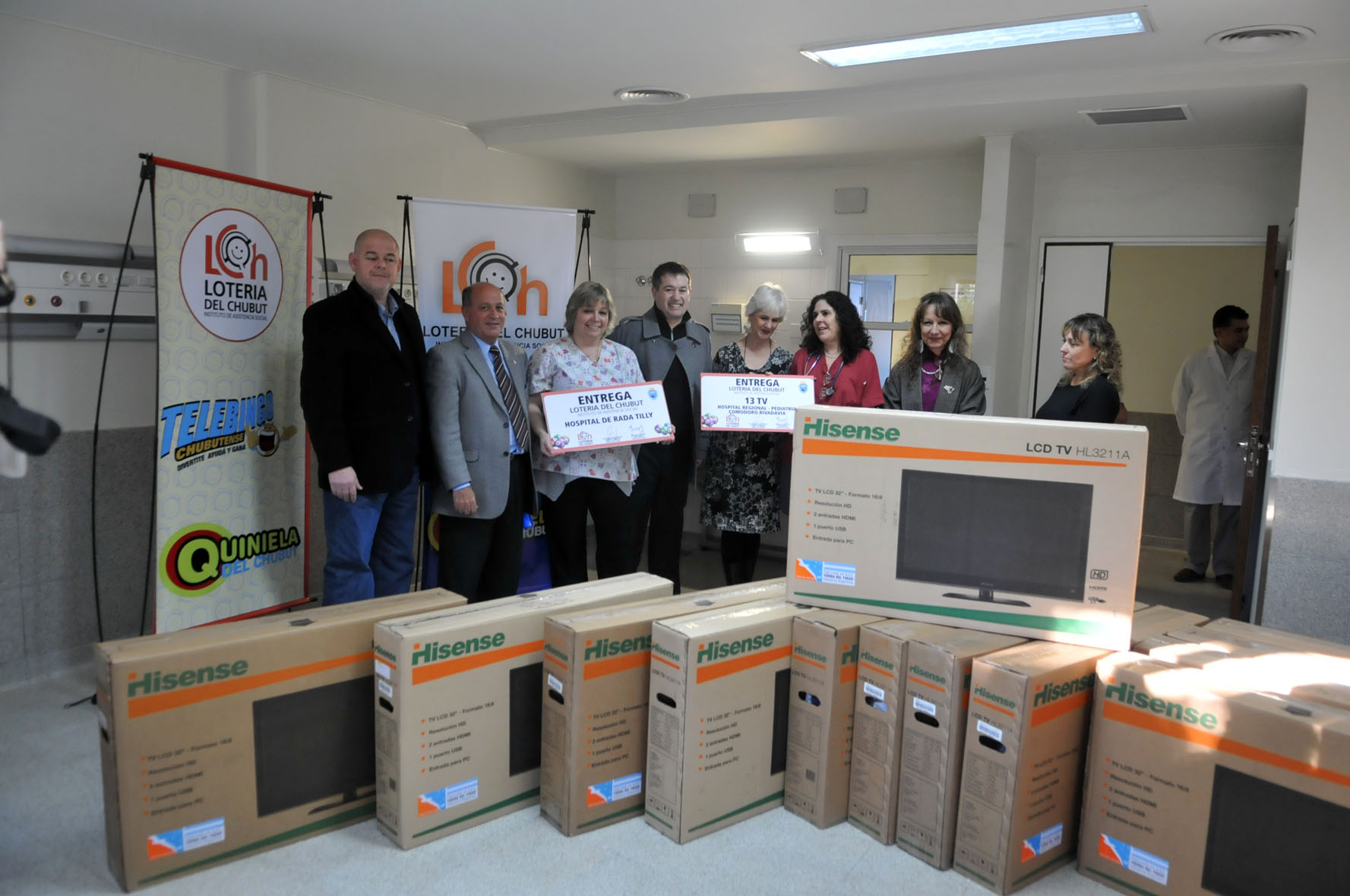 Entregan televisores LCD en Pediatría del Hospital