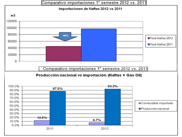YPF ratificó que recortó 47% las importaciones de combustibles líquidos