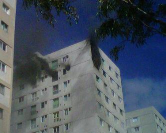 Incendio en un edificio de Las Torres
