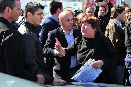 Disturbios en la visita de Buzzi a Madryn