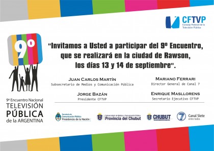 Comienza hoy el Encuentro Federal de la TV Pública en Rawson