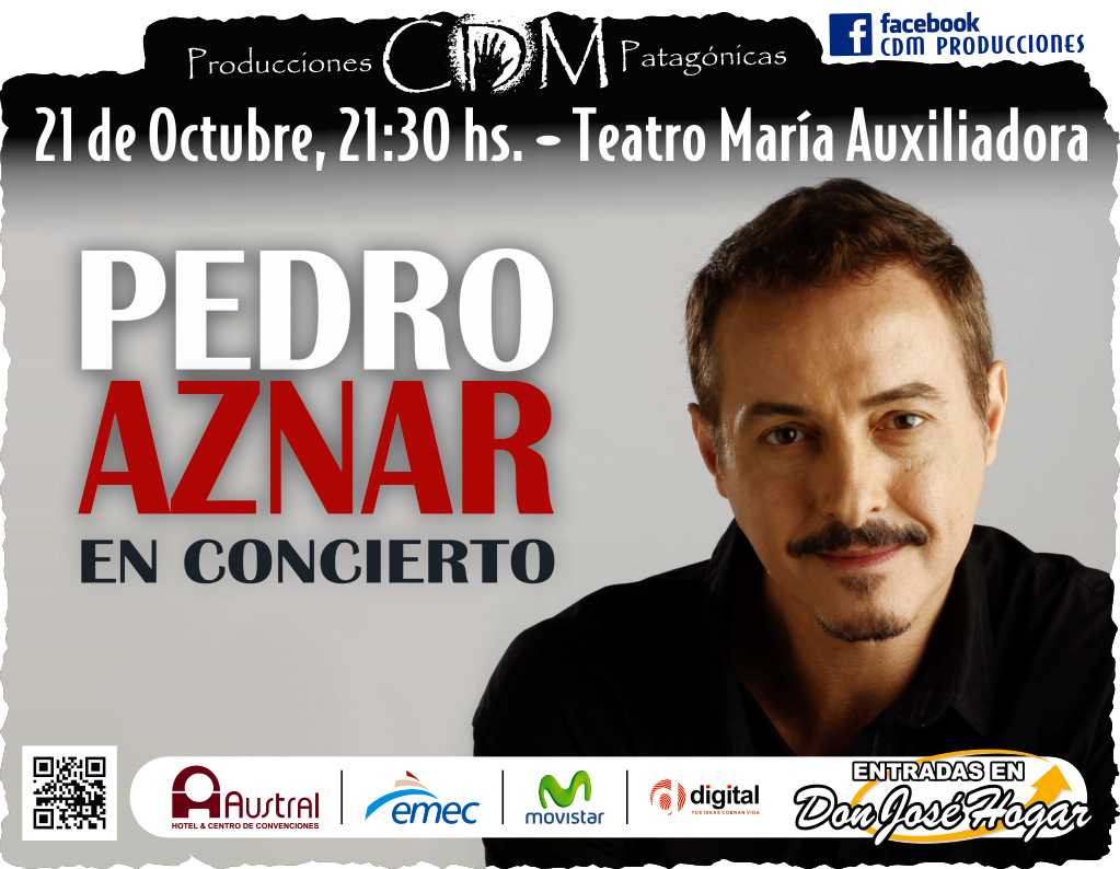 Pedro Aznar se presenta en Comodoro