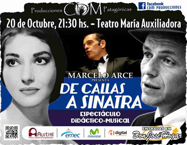 Marcelo Arce presentará el sábado “De Callas a Sinatra”