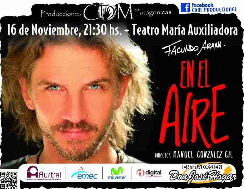 Facundo Arana se presentará el viernes 16 en Comodoro