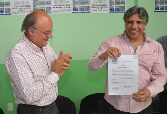 Di Pierro estuvo en la asunción de González en el SOEM