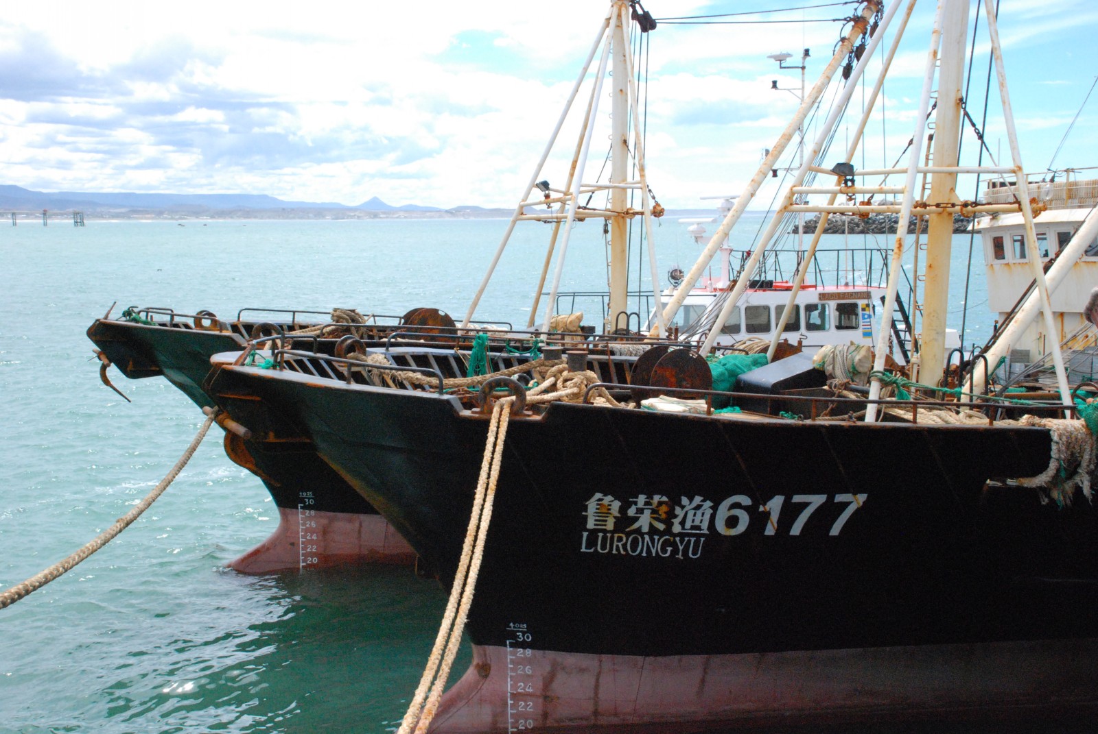 Siguen anclados en el puerto los pesqueros ilegales chinos