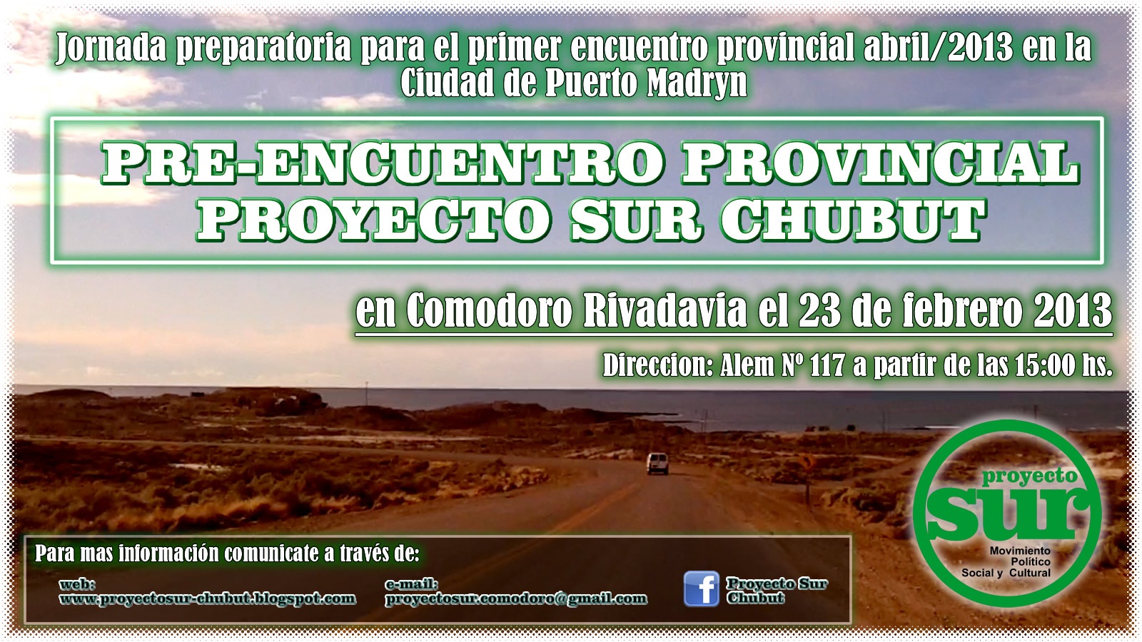 Encuentro de Proyecto Sur mañana sábado