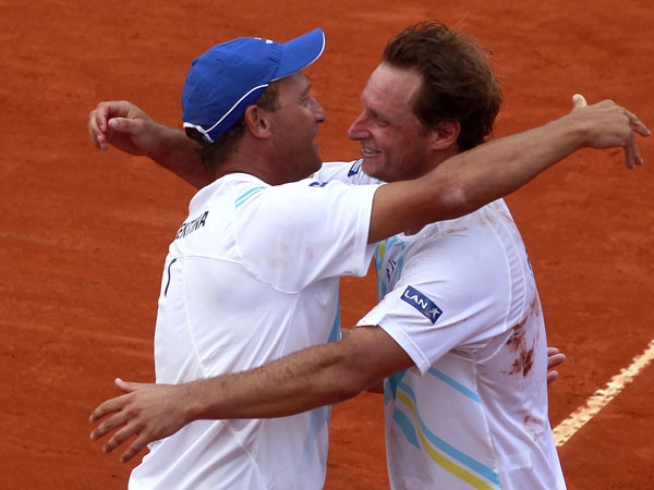 Nalbandian feliz con el triunfo argentino