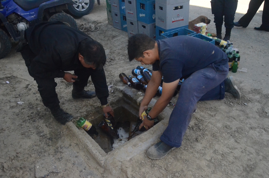 Decomisan importante cantidad de alcohol