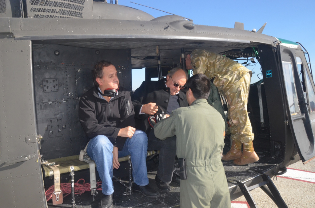 Di Pierro recorrió en helicóptero la ciudad
