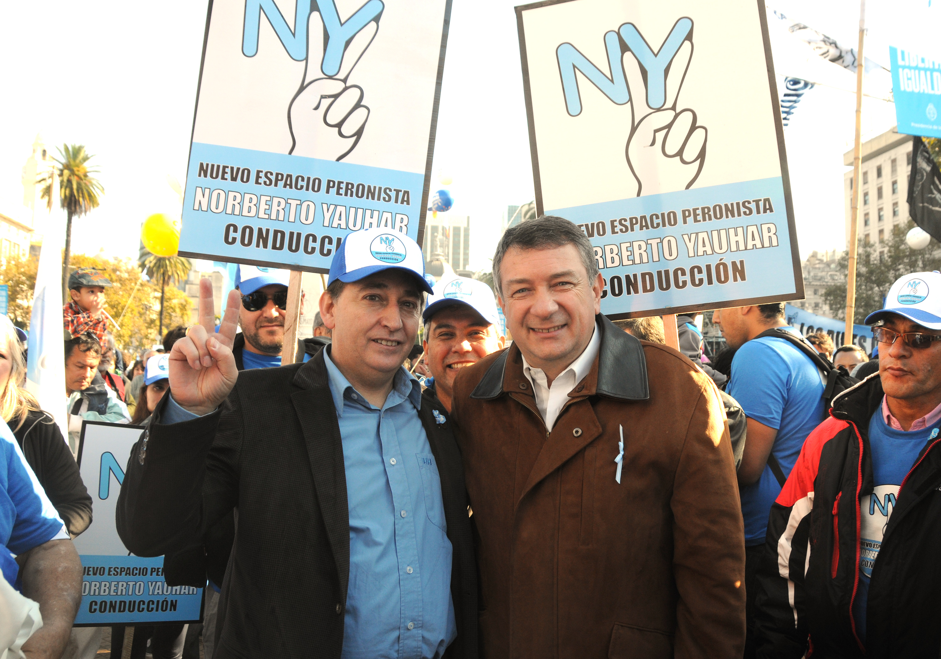 Yahuar encabezó la militancia chubutense en Plaza de Mayo