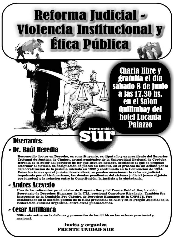 El Dr. Heredia disertará sobre la reforma judicial
