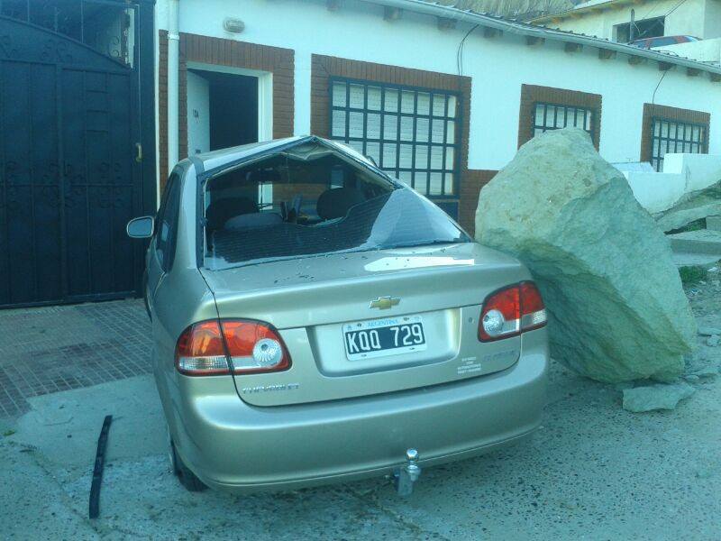 «Piedra voladora» cayó del Cerro Chenque