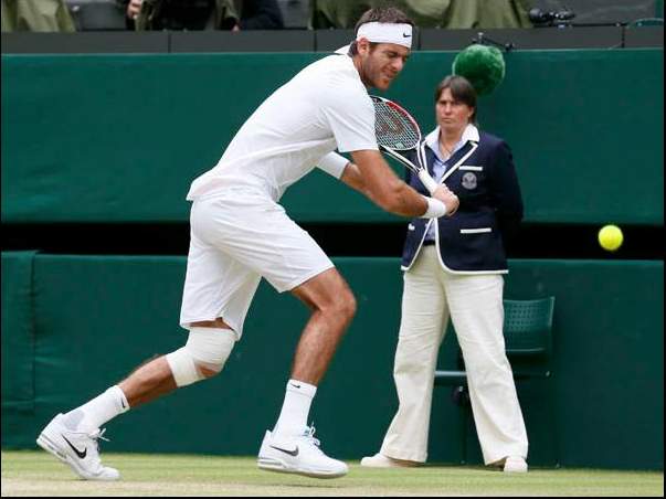 Wimbledon: Lesionado, Del Potro igual barrió a Ferrer y es semifinalista