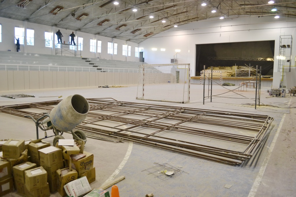 Siguen las obras de refacción en el Huergo