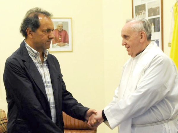 Scioli asistirá a la visita del Papa en Río de Janeiro