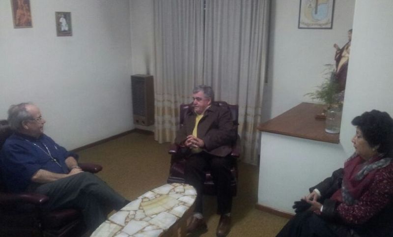 El obispo Lahoz recibio a Das Neves y Lagoria