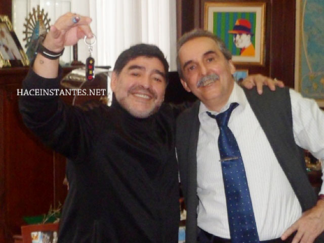 Maradona visitó a Moreno y cargó contra Massa