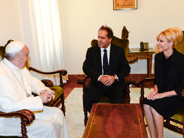 El Papa Francisco recibió a Scioli