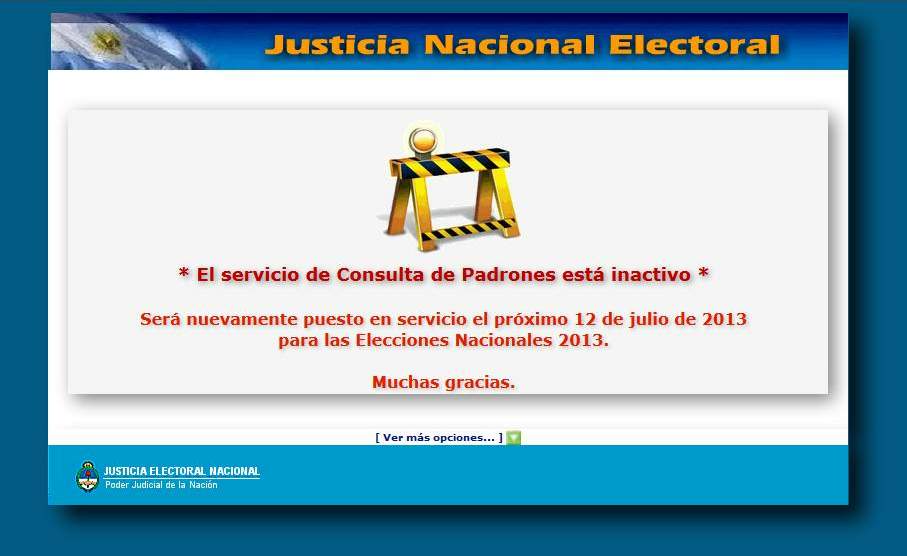 Habilitaron Padrón en internet pero aún no funciona bien