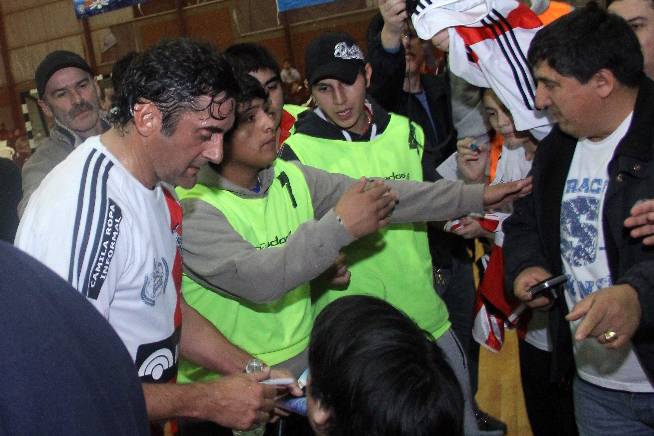 Ídolos de River viajaron en La Trochita