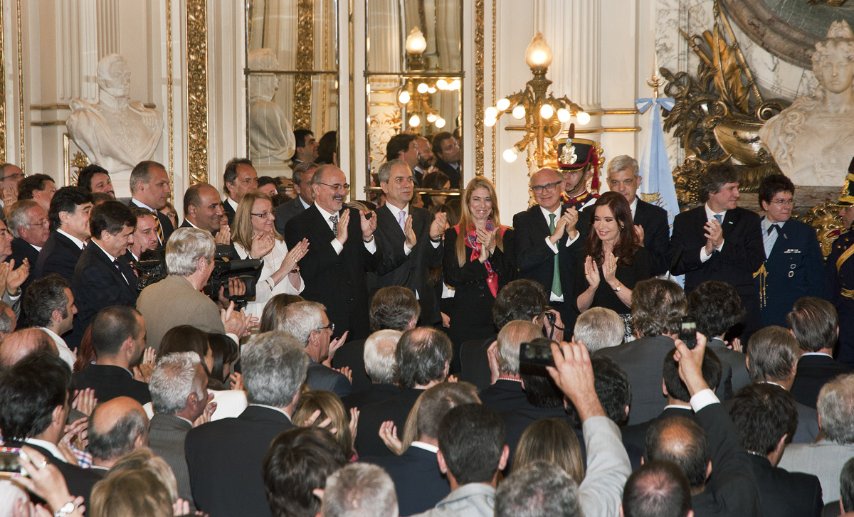 Buzzi estuvo en la vuelta de Cristina a la Rosada
