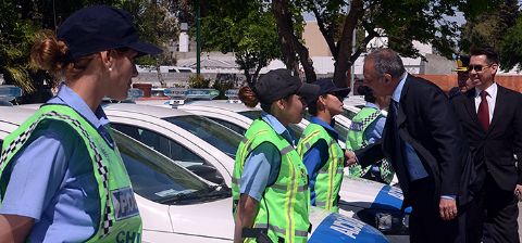 Buzzi entrega nuevos patrulleros y recibe a intendentes