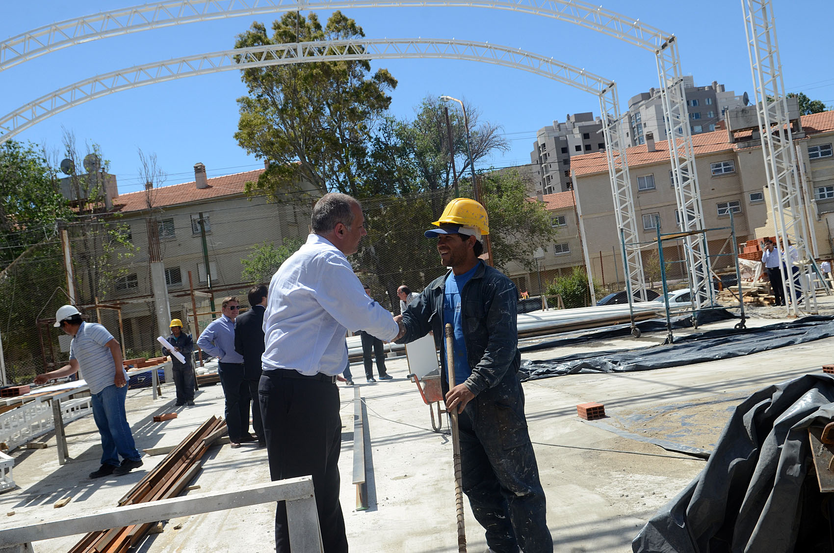 Supervisan obras en el Club Gimnasia y Esgrima