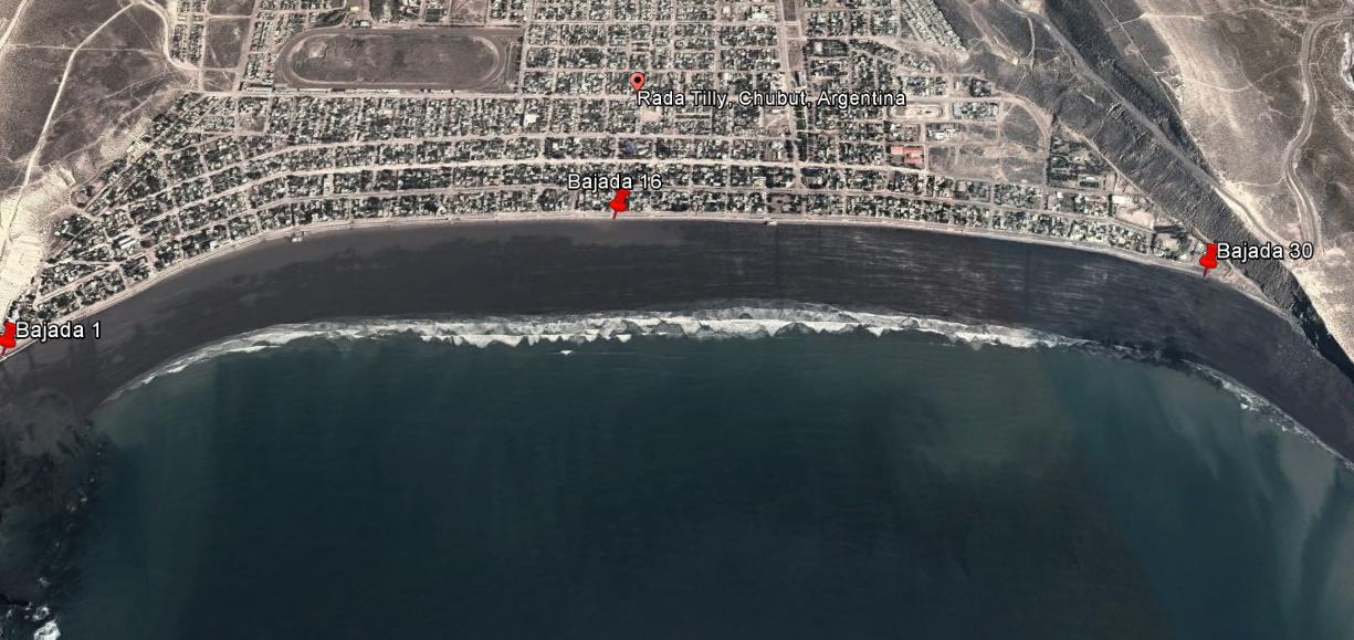 El agua y la arena de Rada Tilly son aptas