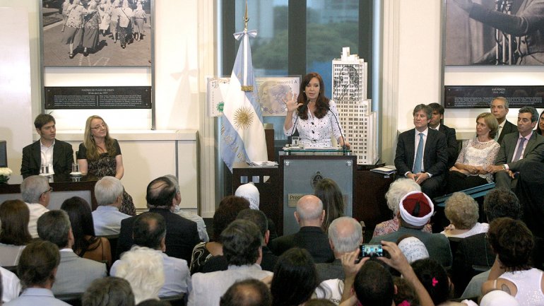 La Presidente encabezó un acto tras 34 días