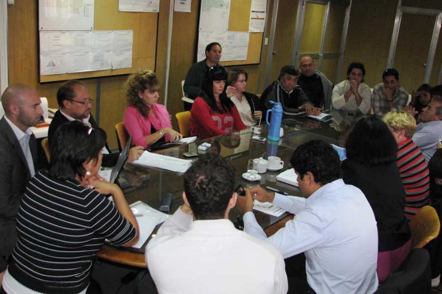 Eredia recibió a los representantes de ATE, ATSA y UPCN
