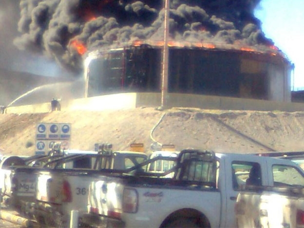 Llamas y explosión en la planta de YPF en Malargüe