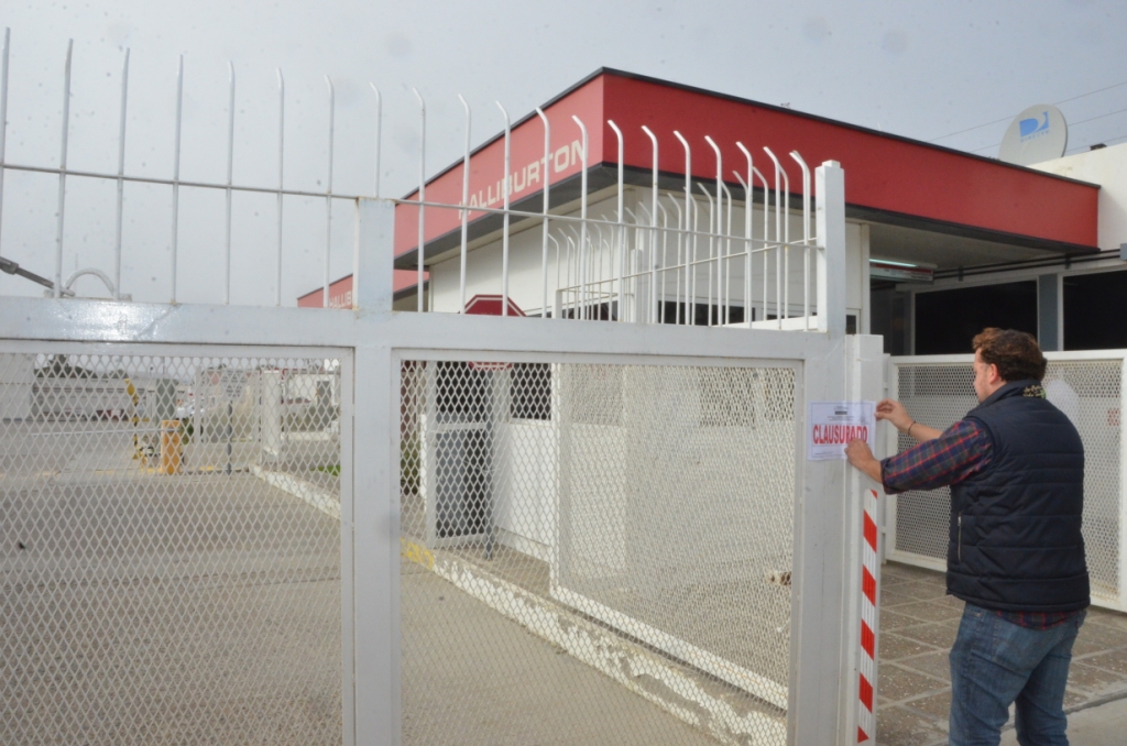 El municipio clausuró la empresa Halliburton