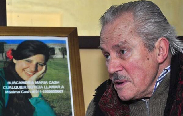 El padre de María Cash chocó y murió buscando a su hija