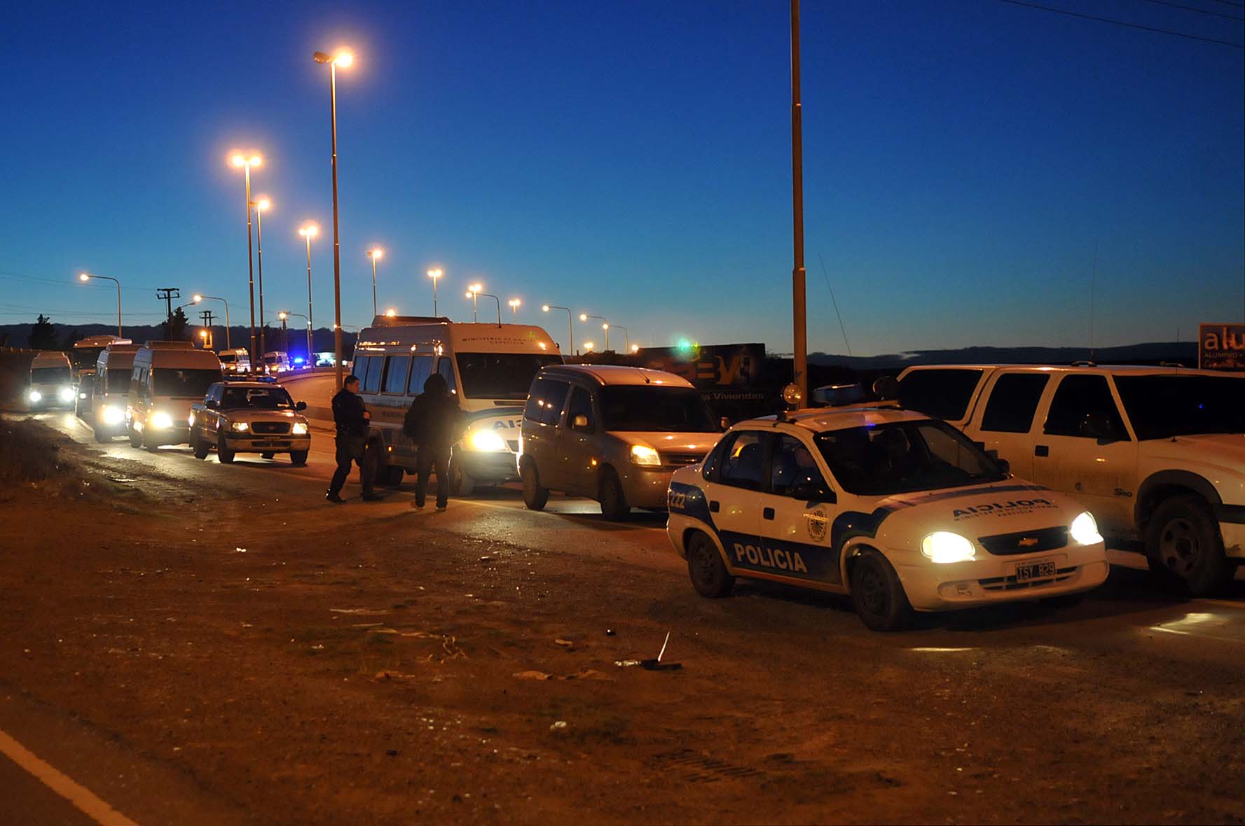 Persecución policial con un baleado en Rada Tilly