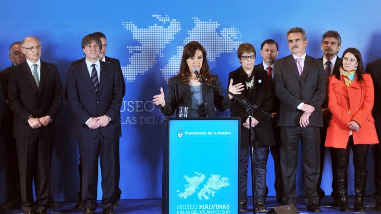 Cristina inauguró el museo de Malvinas