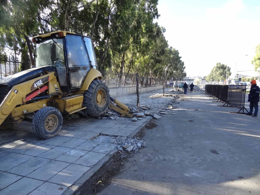 Siguen las obras en las veredas del liceo