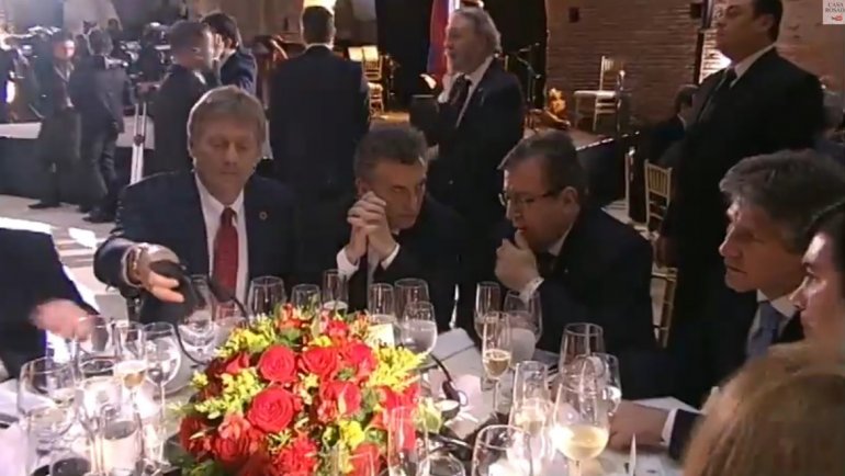 Macri y Boudou compartieron mesa en el agasajo a Putin