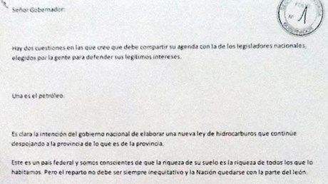 Una carta de Das Neves a Buzzi
